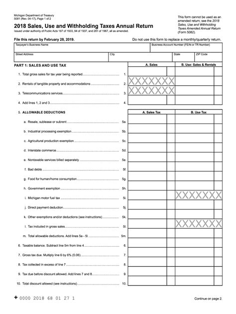 michigan form 5081 for 2022.